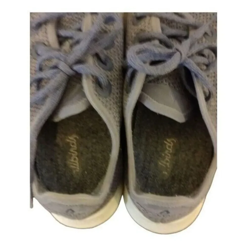 Allbirds Women's Tree Runners Knit Sneakers Lace Up Low Top Gray/Blue Size 9